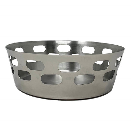 Round Bread Basket-Capsule Hole Single Wall, Mirror