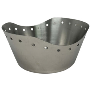 Round Stainless Steel Bread Basket with Curved Single Wall & Mirror Finish | Elegant Serving Basket for Bread & More
