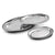 Stainless Steel Oval Platter – Beaded & Partially Hammered with Mirror Finish (Multiple Sizes Available)