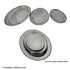 Elegant hammered steel platter for serving snacks and appetizers