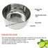 Stainless Steel Katori (Bowl): Available in four sizes