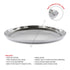 Hammered Design Round Platter in Stainless Steel for Elegant Table Settings