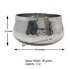 Lightweight and stackable stainless steel serving bowl