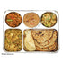 SS 5-Compartment rectangular Mess Tray/Thali/ Plate - L 13" x W 11"