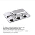 SS 5-Compartment rectangular Mess Tray/Thali/ Plate - L 13" x W 11"