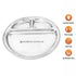Stainless Steel Round Thali (Plate) with 3 Compartment