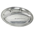 Round Mess Tray (Thali/ Plate) Stainless Steel, 4 Compartment & ~13.5" Diameter