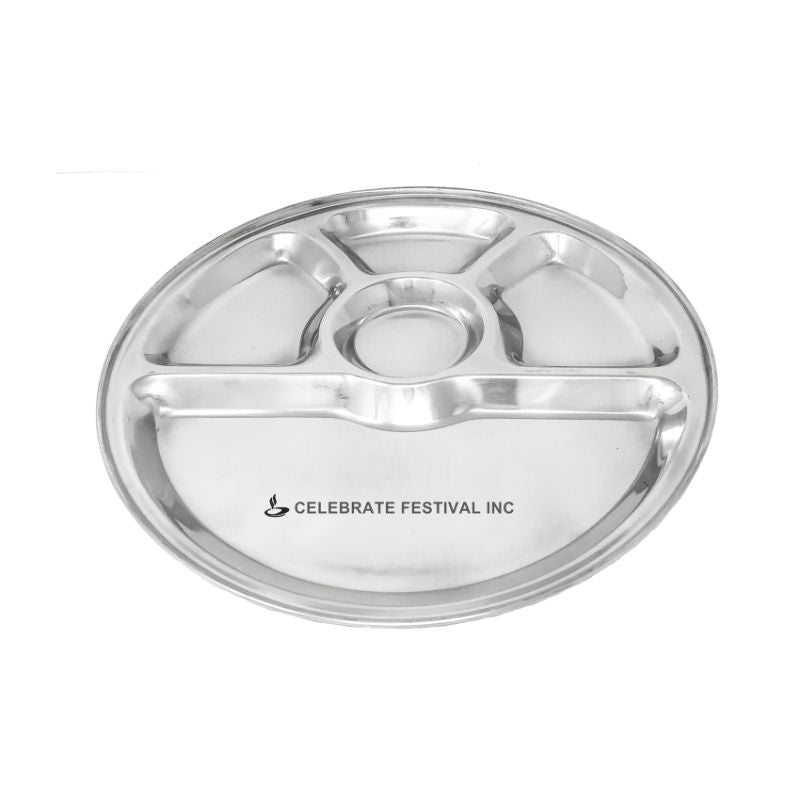 Stainless Steel Round Thali Mess Tray - 12.5"