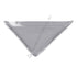 Triangle stainless steel plate with hammered finish on white background