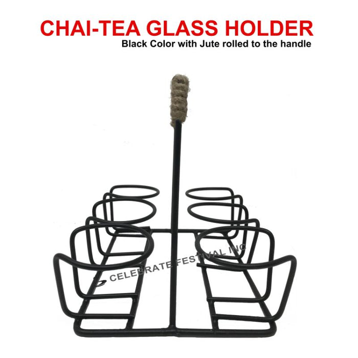 Chai-Tea glass holder Black-jute-6