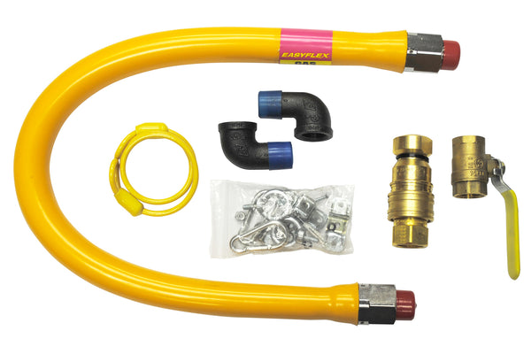 Serv-Ware SWGHK-48 Gas Hose Kit – 48" Commercial Gas Connector with Quick Disconnect