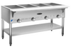 Serv-Ware SWGST-4 4-Bay Gas Steam Table – Hot Food Serving Counter, Natural Gas, 58.35"