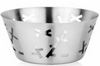 Stainless Steel Round Bread Basket with Star Cutout – Matte Finish, Single Wall Design