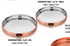 Elegant 13" Hammered Copper & Stainless Steel Dinner Thali