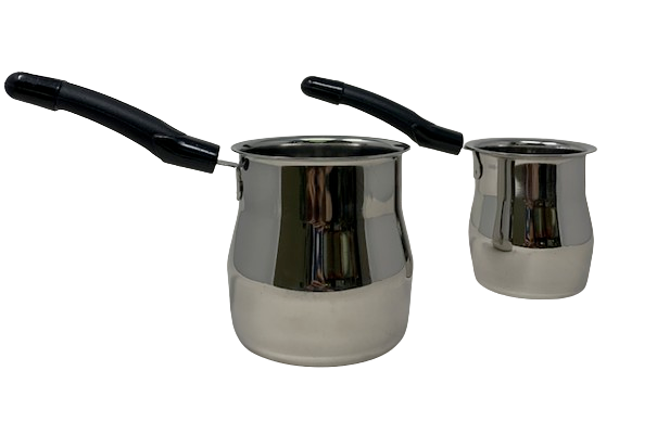 Stainless Steel Tandoori Chai Pan/ Turkish Coffee Pot/Saucepan Coffee Maker/Sauce Pan Butter Melter/Milk Warmer Pots for Stove Top: Available in  16oz and 32 oz by Winco
