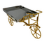 Stainless steel rickshaw cart centerpiece for buffet table