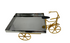 Decorative stainless steel cart platter for catering presentation