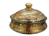Gold Polished : Stainless Steel Biryani and Curry Handi  with Lid– Double Wall Serveware for Traditional Indian Cooking Available in 24 oz,  30 Oz, 50 oz, 84 Oz, 166 Oz