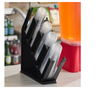 Choice 176cto4vbk-Black, 4 Section Slanted Countertop Cup and Lid Organizer