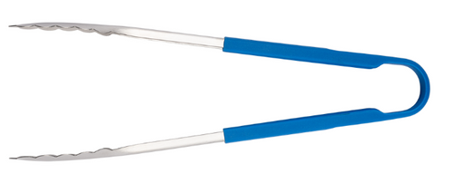 91510 COOL BLUE® 12” Heavy Duty Utility Tong, Silicone Handle