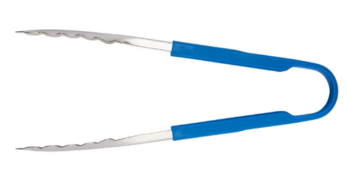 91509 COOL BLUE® 9½" Heavy Duty Utility Tong, Silicone Handle