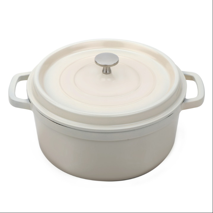 CA-012-AWH/BK/CC Induction Ready Round Dutch Oven with Lid