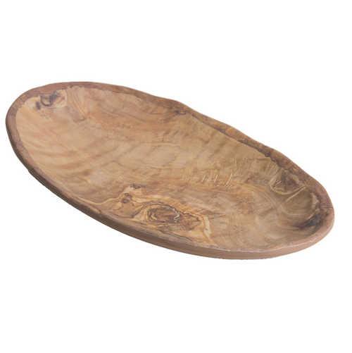 transform olive wood oval melamine plate