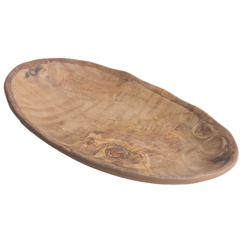 transform olive wood oval melamine plate