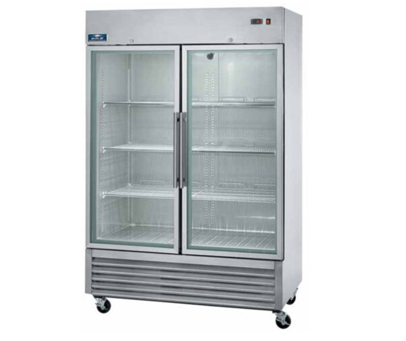 Arctic Air AGR49 Glass Door Reach-In Refrigerator 49 Cu. Ft. – 54" Two Section Commercial Display Fridge