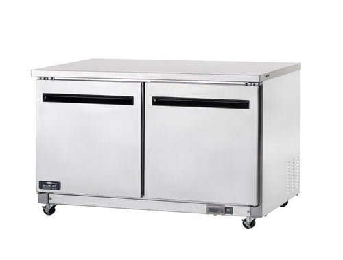 Arctic Air AUC60R Undercounter Worktop Refrigerator 15.5 Cu. Ft. – 60" Two Door Commercial Prep Fridge