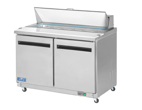 Arctic Air AST48R Sandwich Prep Table 48" – 12 Cu. Ft. Two Door Commercial Refrigerated Prep Table