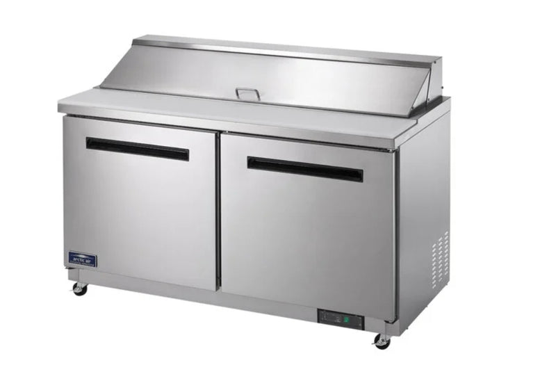Arctic Air AST60R Sandwich Prep Table 61" – 15.5 Cu. Ft. Two Door Commercial Refrigerated Prep Table