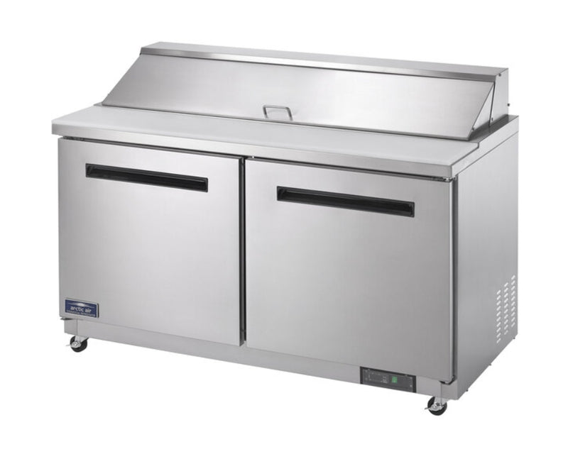 Arctic Air AMT60R Mega Top Sandwich Prep Table 60" – 15.5 Cu. Ft. 2 Door Commercial Refrigerated Prep Table
