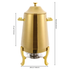 3.43 Gallon Gold Stainless Steel Hot Beverage Dispenser with Spigot & Fuel Holder