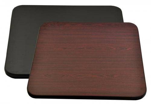 TABLE TOPS 36 INCH X 36 INCH X 1 INCH SQUARE MAHOGANY/BLACK
