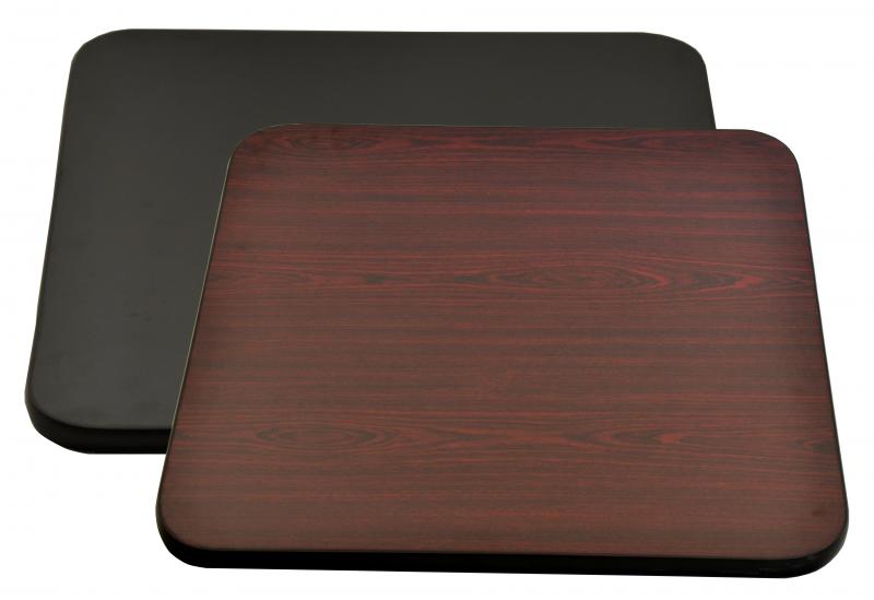 TABLE TOPS 30 INCH X 42 INCH X 1 INCH SQUARE MAHOGANY/BLACK