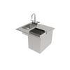 Stainless Steel Drop-In Ice Bin w/ Sink by GSW
