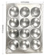 Top view of the idli tray with dimensions marked, showcasing the size, perforations, and idli mold spacing for precise steaming and cooking