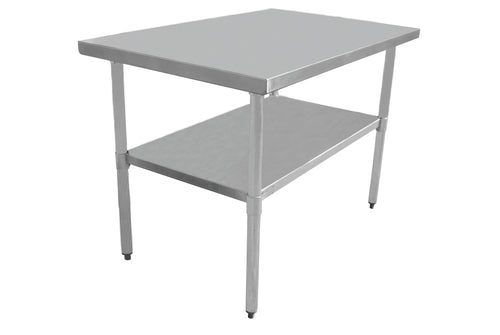 Serv-Ware 60" x 24" Stainless Steel Work Table – Commercial Kitchen Prep Table (60"W x 24"D x 34"H)