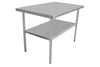 Serv-Ware 48" x 24" Stainless Steel Work Table – Commercial Kitchen Prep Table (48"W x 24"D x 34"H)