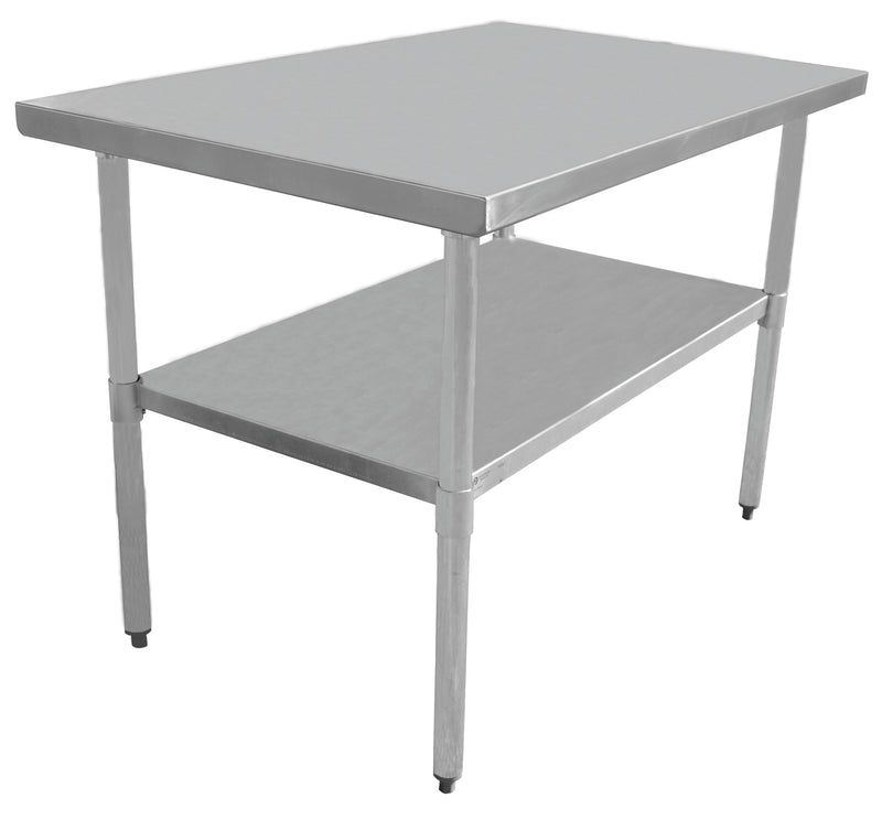 Serv-Ware 36" x 18" Economy Series Stainless Steel Work Table – Compact Commercial Kitchen Prep Table (36"W x 18"D x 34"H)