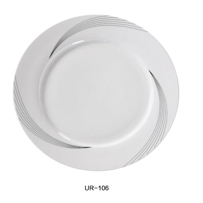 Yanco UR-106 Bread Plate, 6.25″ Diameter, Porcelain, Bone White (3Dz)