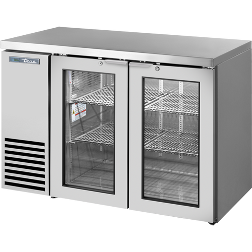 True TBB24-48-2G-Z1-SFT-S-1 Glass Swing Door Back Bar 24″ Depth Single Zone Cooler with Stainless Finished Top and Stainless Exterior