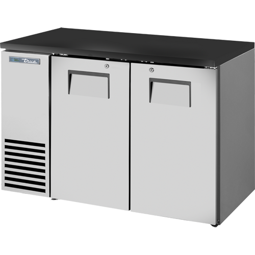 True TBB24-48-2S-Z1-BST-S-1 Solid Swing Door Back Bar 24″ Depth Single Zone Cooler with Black Sub Top and Stainless Exterior