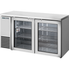 True TBB24-60-2G-Z1-SFT-S-1 Glass Swing Door Back Bar 24″ Depth Single Zone Cooler with Stainless Finished Top and Stainless Exterior