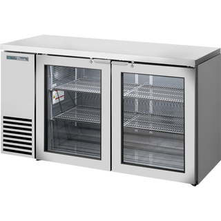 True TBB24-60-2G-Z1-SFT-S-1 Glass Swing Door Back Bar 24″ Depth Single Zone Cooler with Stainless Finished Top and Stainless Exterior