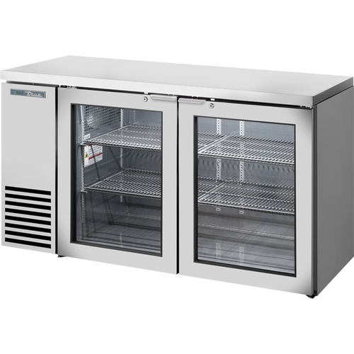 True TBB24-60-2G-Z1-SFT-S-1 Glass Swing Door Back Bar 24″ Depth Single Zone Cooler with Stainless Finished Top and Stainless Exterior
