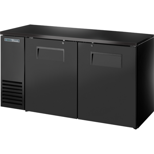 True TBB24-60-2S-Z1-BST-B-1 Solid Swing Door Back Bar 24″ Depth Single Zone Cooler with Black Sub Top and Black Exterior