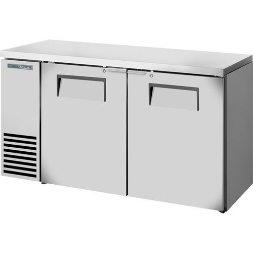 True TBB24-60-2S-Z1-SFT-S-1 Solid Swing Door Back Bar 24″ Depth Single Zone Cooler with Stainless Finished Top and Stainless Exterior