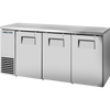 True TBB24-72-3S-Z1-SFT-S-1 Solid Swing Door Back Bar 24″ Depth Single Zone Cooler with Stainless Finished Top and Stainless Exterior